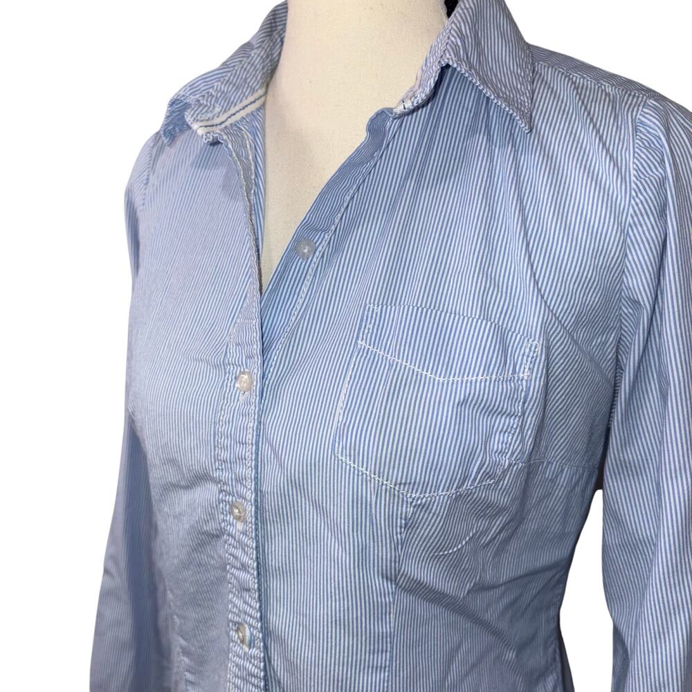 Arizona Jean Co. Women's M Striped Button Down Shirt Coastal Granmillennial - Picture 2 of 10